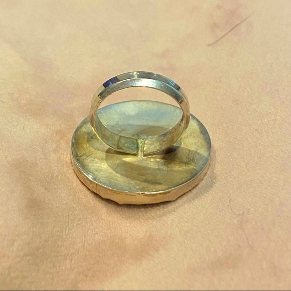 Sterling Silver and Abalone Shell Ring - HANDMADE! - Picture 3 of 5